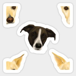 Black Puppies - White Puppies - Cute dog pattern Sticker